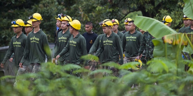 Thailand Rettungskräfte Soldaten Höhle