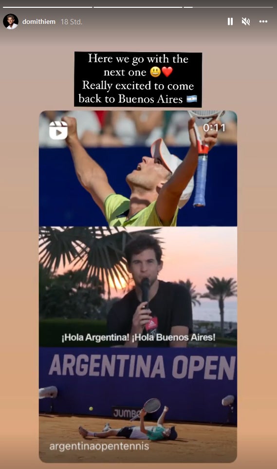 Thiem startet 2022 in Rio und Buenos Aires