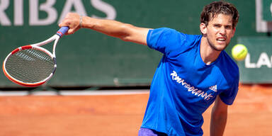 Tennis-Star Dominic Thiem beim Training