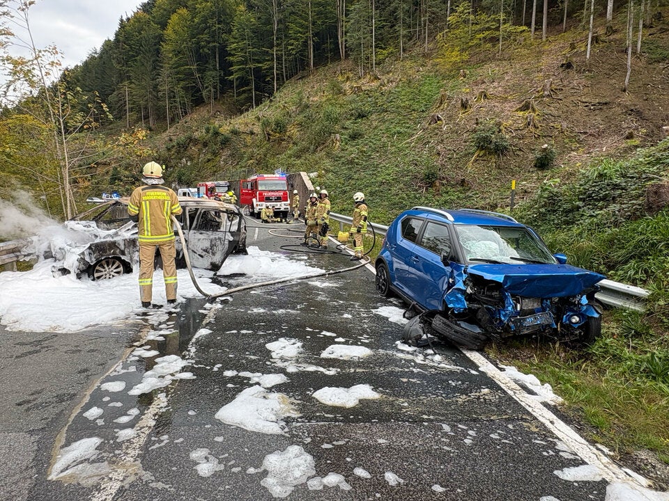 Fahrzeugbrand Thiersee Tirol