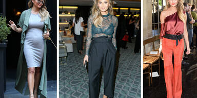 So stylisch sind Chrissy Teigens Schwangerschaftslooks!