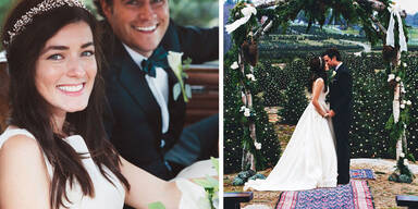 Romantische Hochzeit auf der Weihnachtsbaumfarm