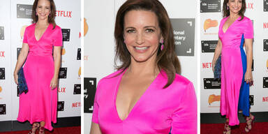 Kristin Davis in Knallpink
