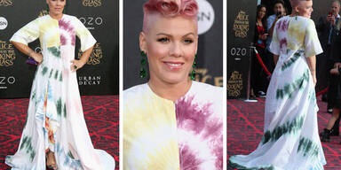 Pink - Im Bettlaken zur Filmpremiere