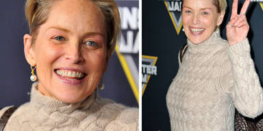 Sharon Stone fast ohne Make-Up