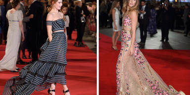 Lily James & Suki Waterhouse im Transparenz-Look