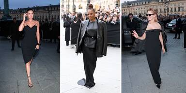 Alle Stars in Schwarz: Nur Kesha sorgt bei Tom Ford Show für den einzigen Farbtupfer