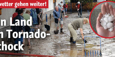 Im Tornado-Schock: Mehr Unwetter drohen