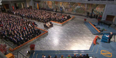 Faymann feiert den Nobelpreis