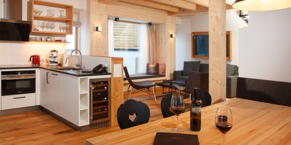 Trattlers Hof-Chalets Wohnbereich