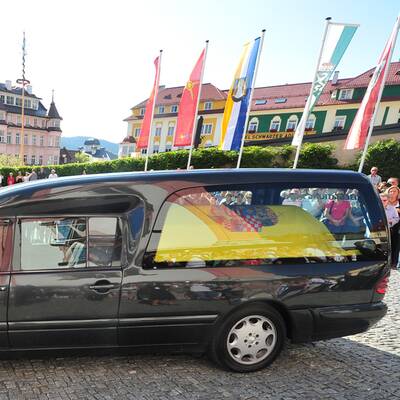 Otto Habsburg in Mariazell aufgebahrt