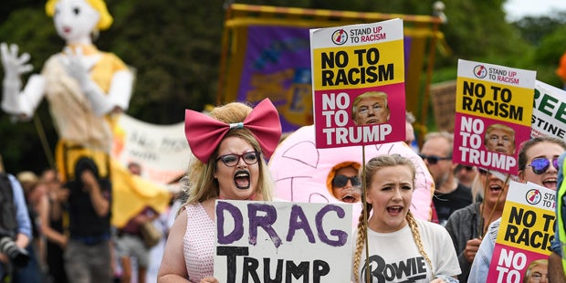 Trump Demo Schottland