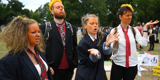 Trump Demo Schottland
