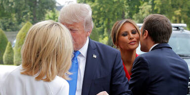 Trump Macron Ehefrauen Paris