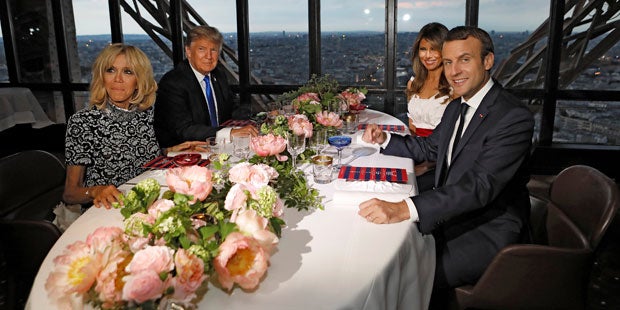 Trump Macron Eiffelturm