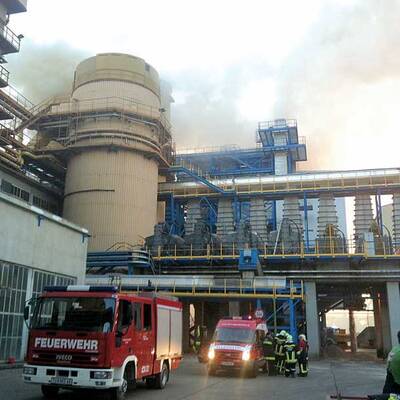 Brand in Zuckerfabrik Tulln