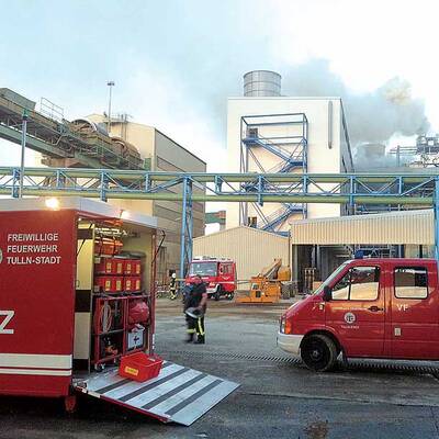 Brand in Zuckerfabrik Tulln
