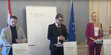 Beatrice Turin, Marcos Nader und Martin Polaschek