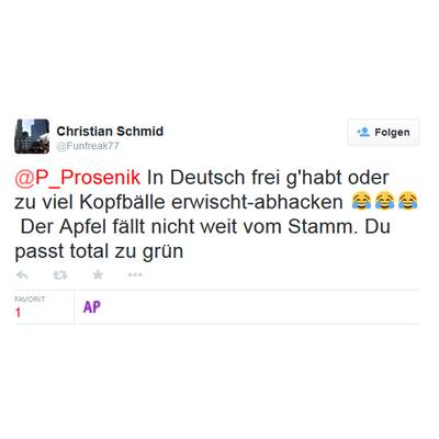 Die Reaktionen auf Prosenik-Tweet