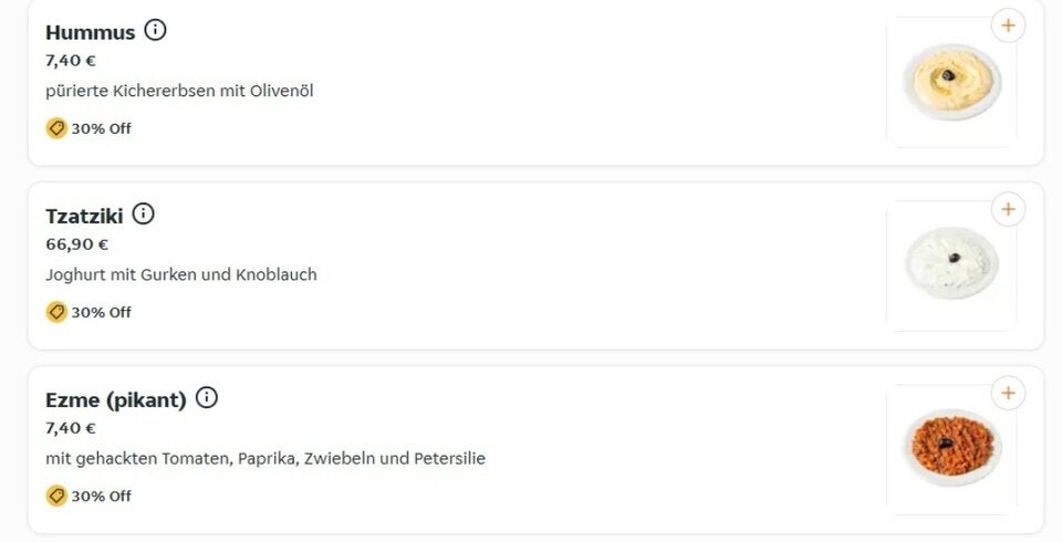 Restaurant will plötzlich 67 Euro für Portion Tzatziki