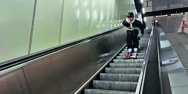 Nach Rolltreppen-Stunt: Wiener Linien zeigen Freerider an