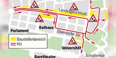 U2/U5-Bauprojekt: Ab heute Stau-Alarm in Wien | Zweierlinie gesperrt