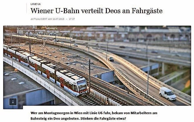Shitstorm nach Deo-Verteilung bei der U6
