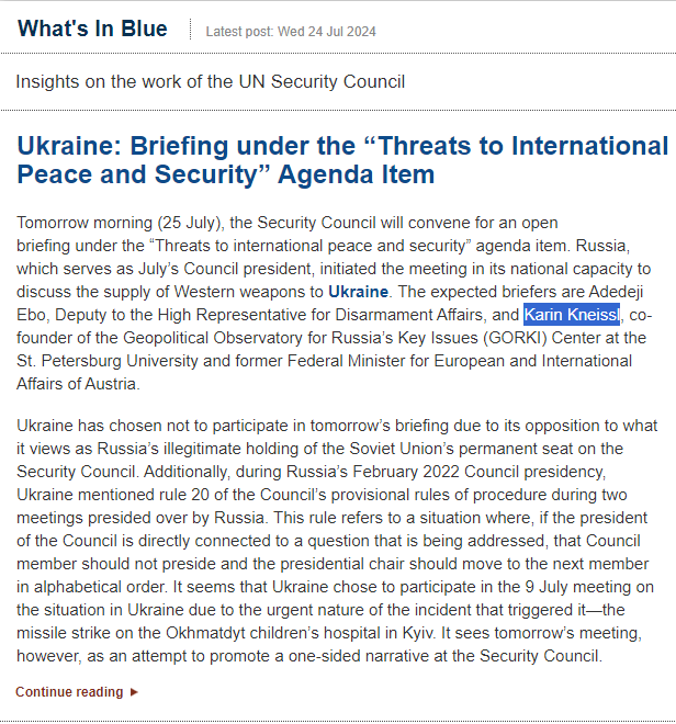 Ukraine-Kneissl New York UN-Sicherheitsrat