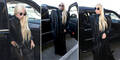 Lady Gaga im Mega-Lederkleid auf Reise