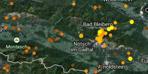 Stark-Regen ohne Ende über Österreich