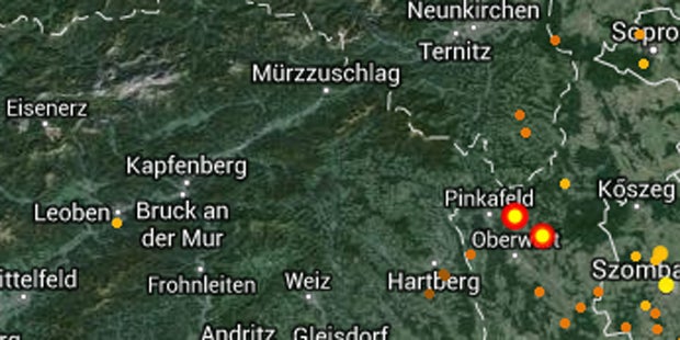 Stark-Regen ohne Ende über Österreich
