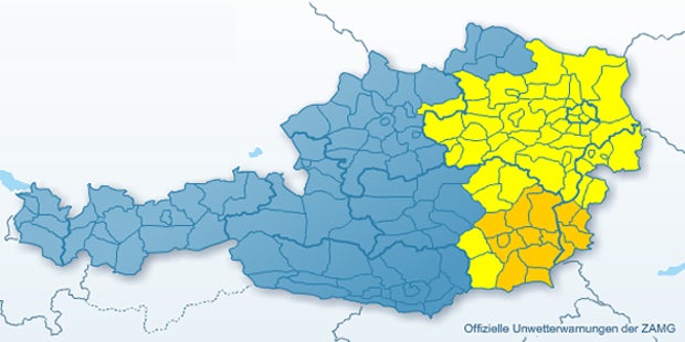 Stark-Regen ohne Ende über Österreich