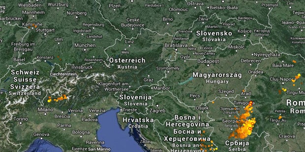 Stark-Regen über Ost-Österreich