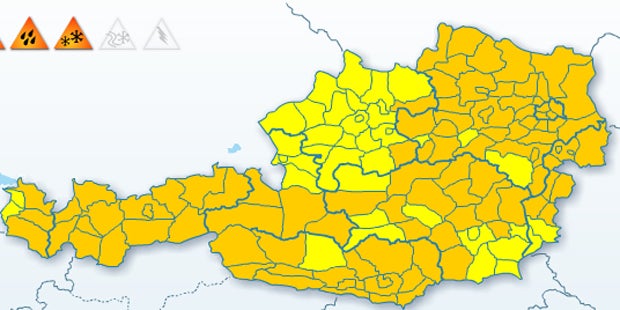 Schneechaos über Österreich