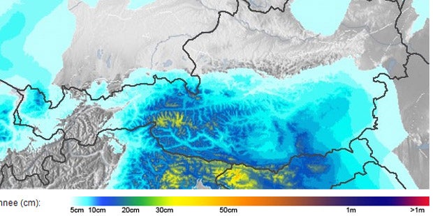 Schneekarte: Wo es heute Nacht geschneit hat