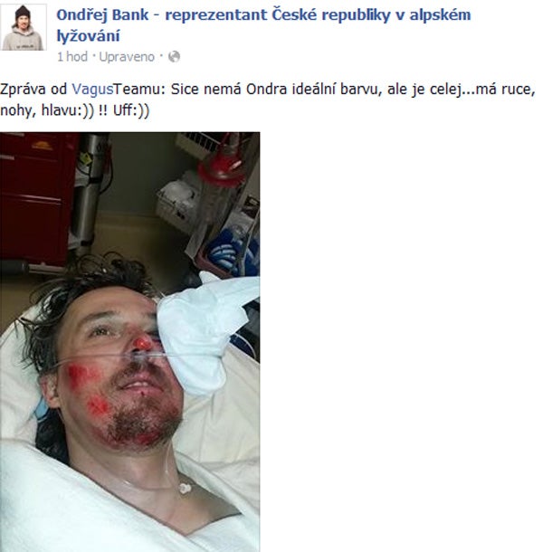 Horror-Sturz von Tschechen Ondrej Bank