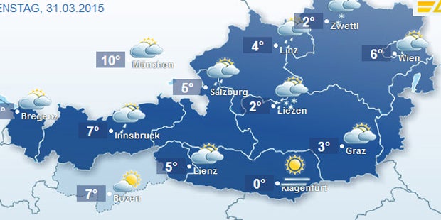 Orkan mit 120 km/h in Österreich