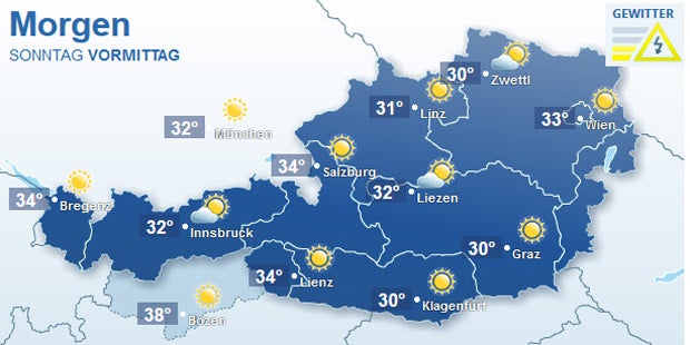 Knapp 37 Grad in Wien und Niederösterreich
