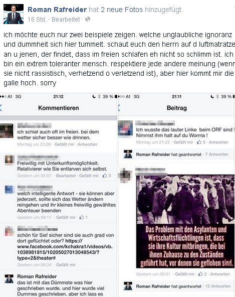 Rafreider attackiert Facebook-Fans