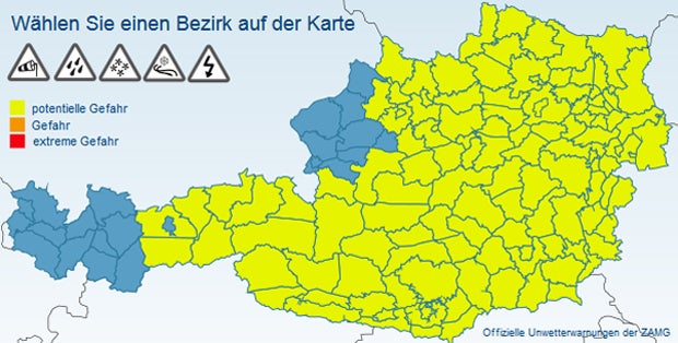 Unwetter beenden Hitzeperiode in Österreich