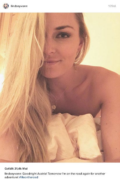 Lindsey Vonn: Sexy Bett-Selfie