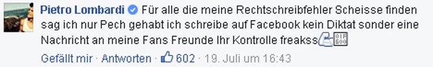 Pietro Lombardi attackier Fans auf Facebook