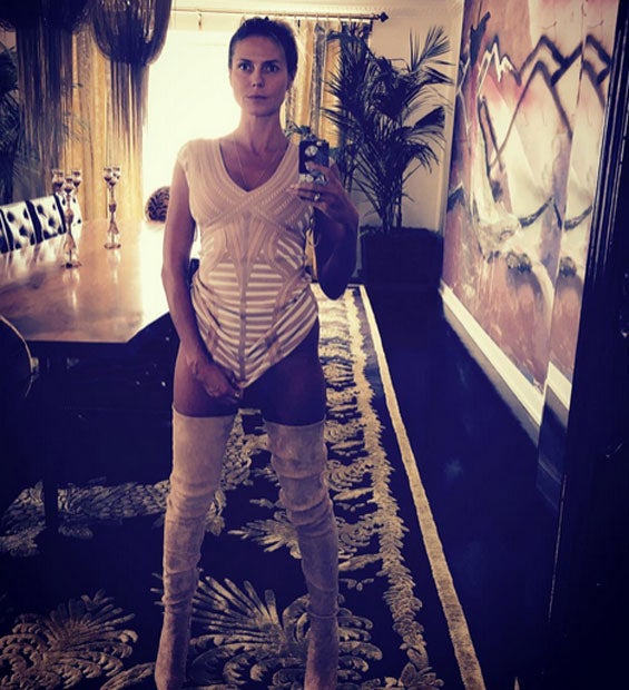 Heidi Klum: Anprobe für Halloween