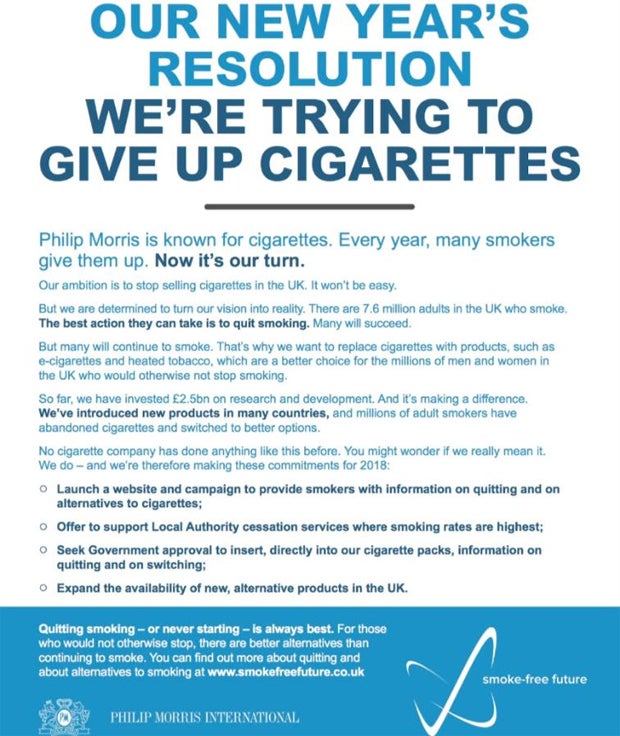 Philip Morris wird zum Nichtraucher