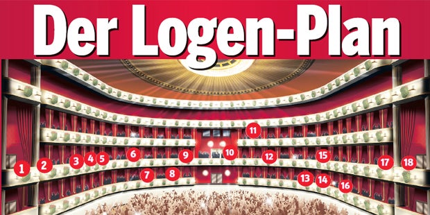 Logen-Plan Opernball 2018
