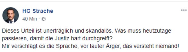 Strache nennt Urteil