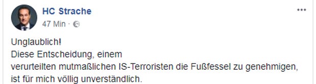 Strache schießt wieder gegen die Justiz