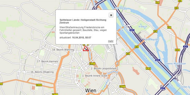 Gasgebrechen sorgt für Mega-Stau in Wien