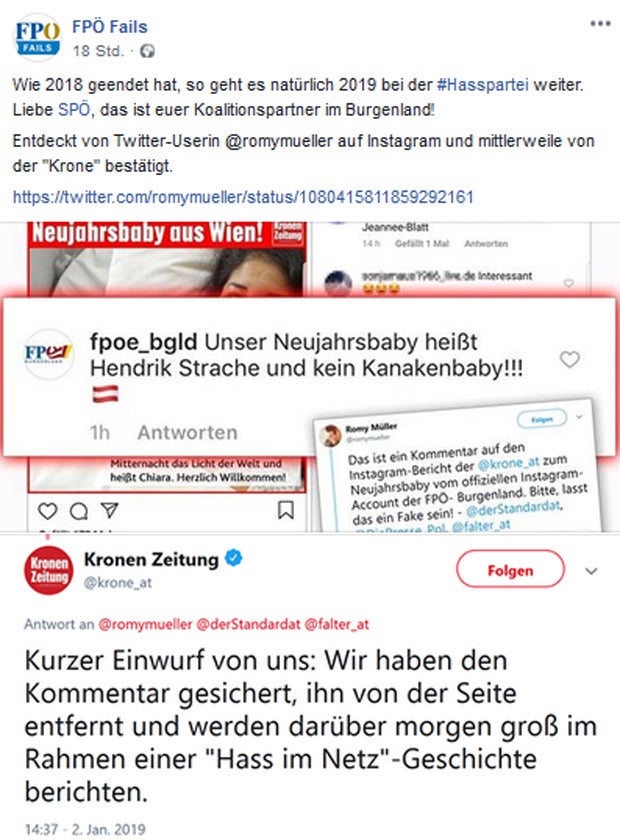 So wird Strache-Baby im 'Standard'-Forum beschimpft
