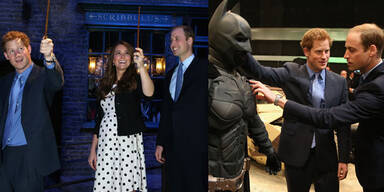 Kate, William & Harry im Harry Potter-Fieber